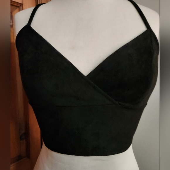 SHEIN Tops Black Zip Up Crop Top Poshmark